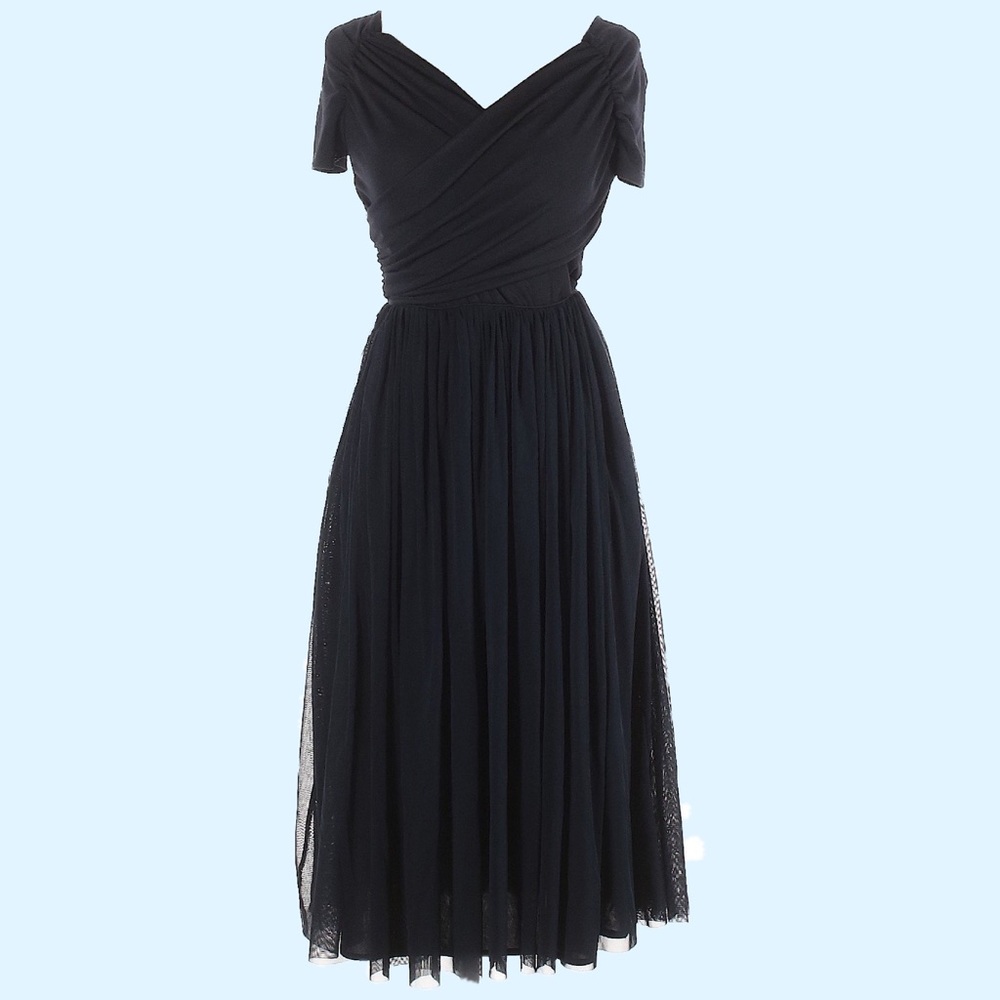 Zara A-Line Cocktail Midi Dress